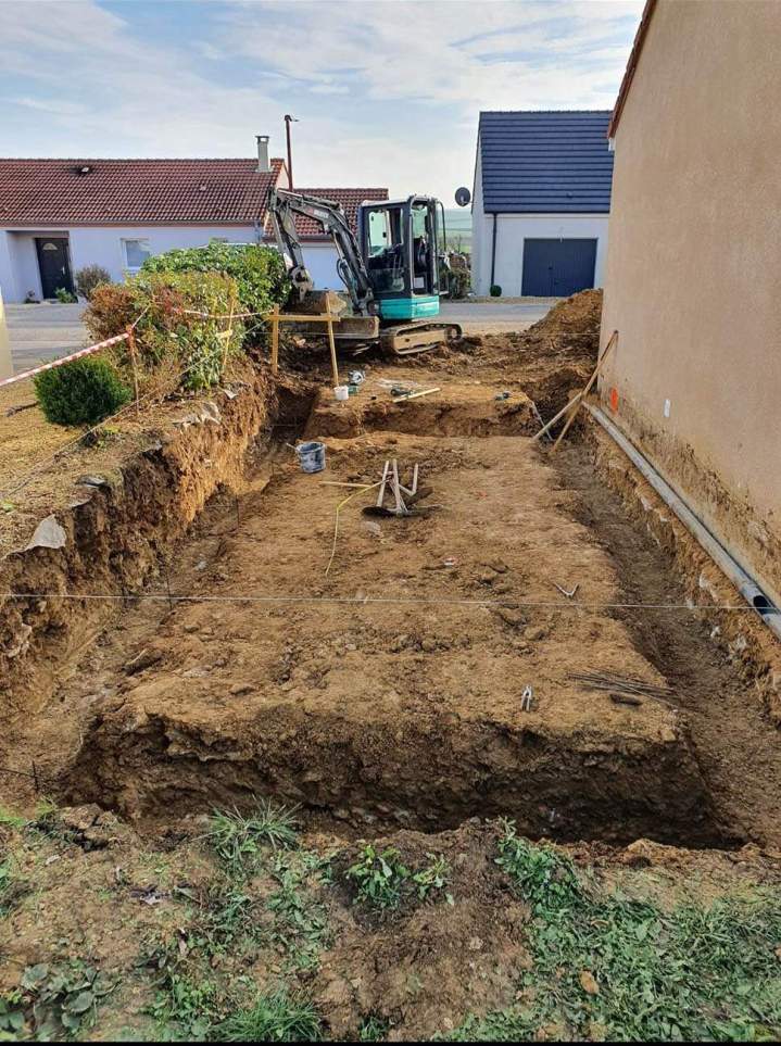 Terrassement pour extension Nancy