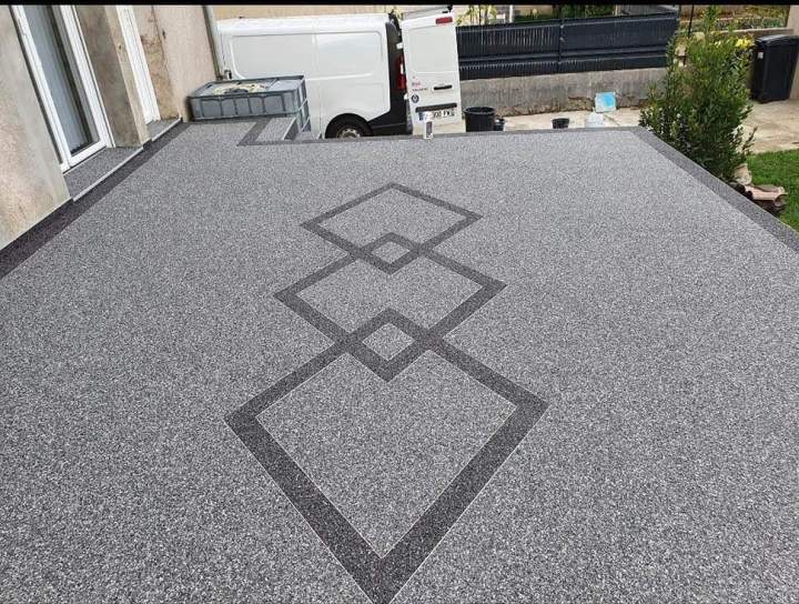 Terrasse aménagée avec un revêtement de sol extérieur décoratif et drainant Nancy